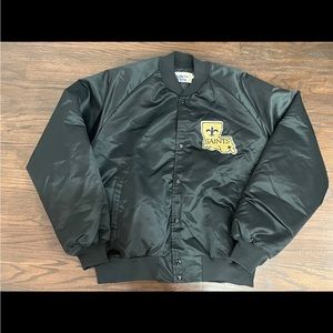 Vintage New Orleans Saints Chalk Line XL Starter Style Spellout Jacket